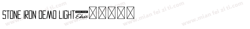 Stone Iron DEMO Light字体转换